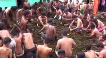 Registro mostra o anual ritual - Divulgação/Vídeo/Youtube/Vijay Karnataka