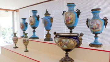 Imagem de alguns vasos da exposição 'Memórias do Império' - Divulgação/Prefeitura Municipal de Campinas/Firmino Piton