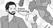 Ilustração de Gianni Versace - Openthedoor estúdio de animação (todos os direitos reservados)