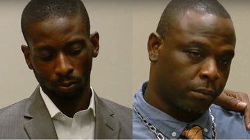 Vítimas dos policiais em audiência, respectivamente Michael Jenkins e Eddie Parker - Divulgação/ Youtube/ WJTV