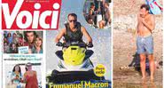 Macron em momentos de suas férias - Divulgação / Voici