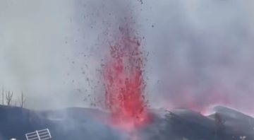 Divulgação/Youtube/CNN Brasil/ 19 de set. 2021 - Lava do vulcão Cumbre Vieja