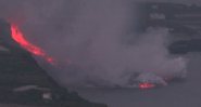 Lava do vulcão Cumbre Vieja tocando o mar - Divulgação/ G1