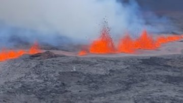 Vulcão Mauna Loa, localizado Parque Nacional dos Vulcões do Havaí - Reprodução/Vídeo/Instagram:@andrewrichardhara