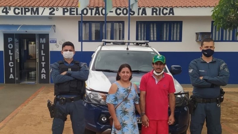 O casal encontrou o envelope no primeiro dia de 2021 - Divulgação/Polícia Militar