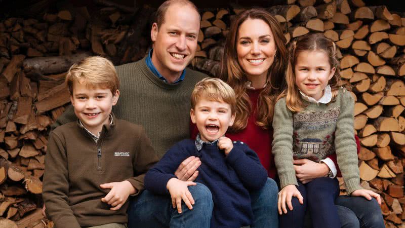 Imagem do príncipe William e sua família - Divulgação/Kensington Palace