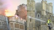 Registros do Castelo de Windsor durante o incêndio - Reprodução/Vídeo/Youtube