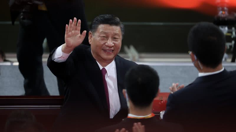 Xi Jinping na comemoração de 100 anos do Partido Comunista Chinês - Getty Images
