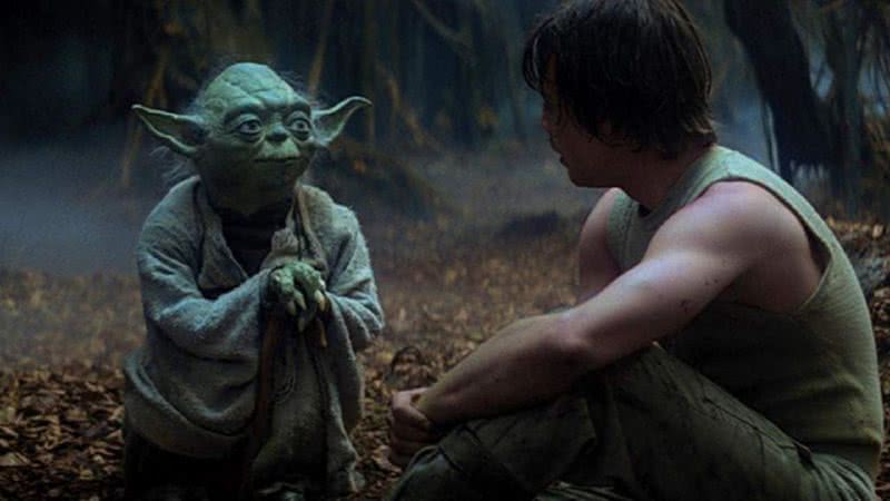 Yoda e Luke Skywalker em O Império Contra-Ataca (1980) - Divulgação