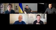 Entrevista do presidente ucraniano Volodymyr Zelensky com jornalistas russos - Divulgação/Youtube/Meduza