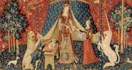 Uma das pintura medievais da coleção intitulada A Dama e o Unicórnio - Divulgação/Maître de la Chasse à la Licorne