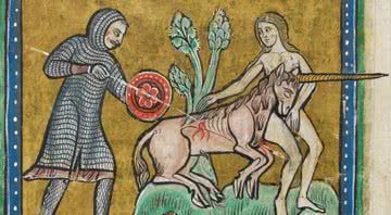 Representação de unicórnio em bestiário medieval - Domínio Público/ Creative Commons/ Wikimedia Commons