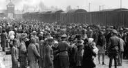 Judeus entrando em Auschwitz - Auschwitz State Museum