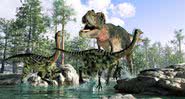 Ilustração de Dinossauros de época - Getty Images