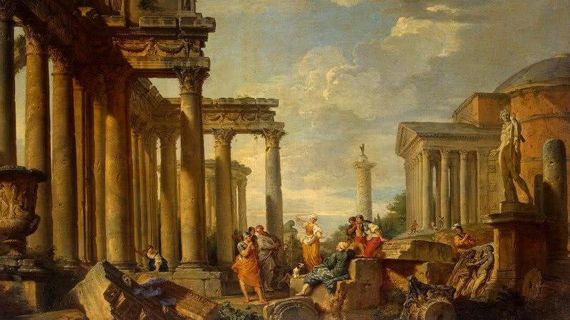 As ruínas da Roma Antiga por Giovanni Paolo Panini (1740) - Wikimedia Commons