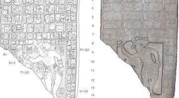 Inscrição maia encontrada pelos arqueólogos
