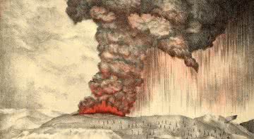 A erupção do Krakatoa em 1883 - Wikimedia Commons