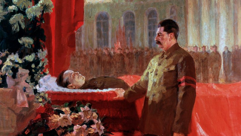 Pintura retratando encontro de Stalin com cadáver de Kirov - Getty Images