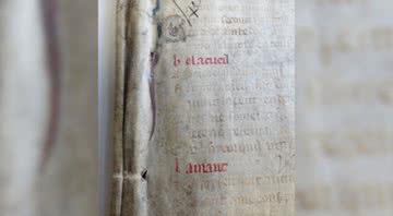 Página do manuscrito Le Roman de la Rose - Diocese de Worcester