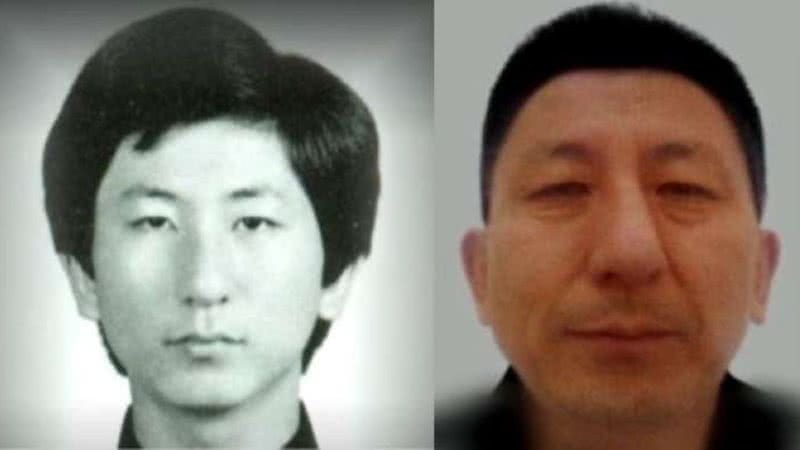 Foto de Lee Choon-jae jovem à esquerda e atualmente, à direita - Divulgação