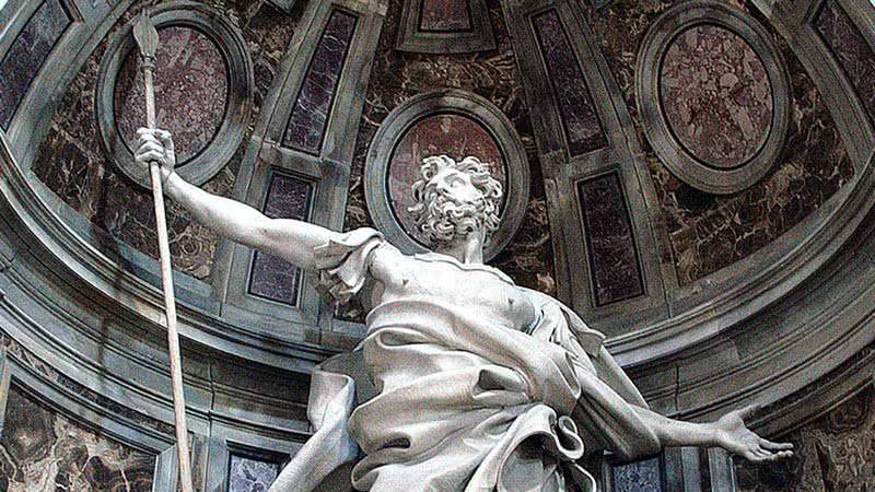 Estátua de São Longuinho exposta na basílica de São Pedro, no Vaticano - Wikimedia Commons