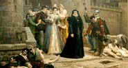 Catarina de Médici olha os corpos dos protestantes - tela de Édouard Debate Ponsan