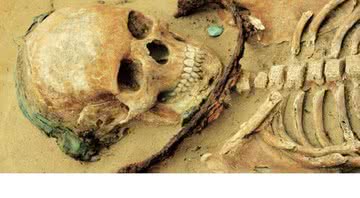 Esqueleto de jovem encontrado na Polônia com foice no pescoço - divulg