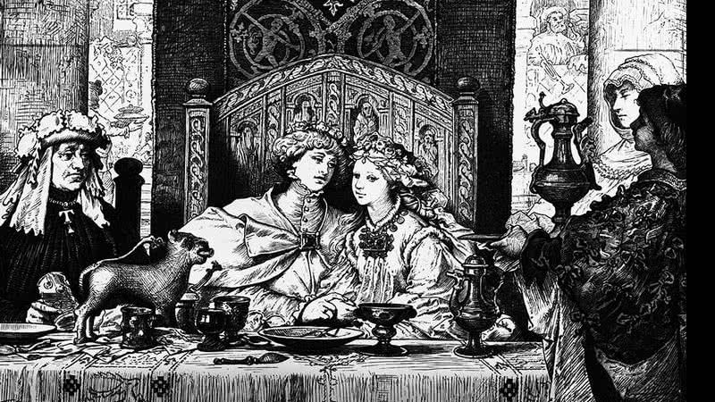 Banquete de casamento no século 18