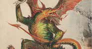 Dragão dançarino em cartaz do século 19. Aqui, a fera era o símbolo da inflação. - Wikimedia Commons