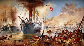 A Batalha do Riachuelo, que acabou com as chances paraguaias - Victor Meirelles, 1883