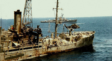 USS Liberty após o ataque - Reprodução