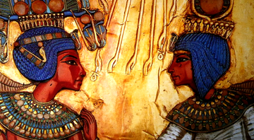 O casal em caixa encontrada na tumba de Tutancâmon - Wikimedia Commons