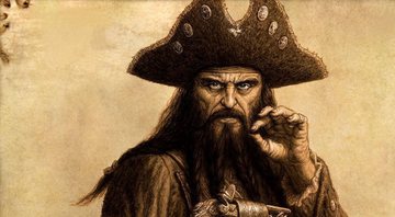 Ilustração de Barba Negra, o pirata mais famoso da história - Divulgação/Disney