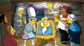 Cena do nascimento de Jesus interpretada pelos Simpsons - Divulgação/ Fox