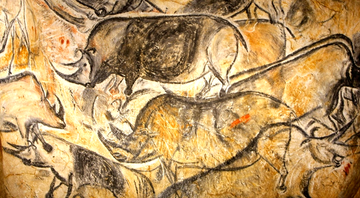 Desenhos deixados na caverna de Chauvet, na França - Wikimedia Commons