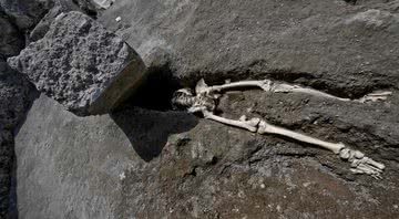 O esqueleto de Pompeia - Divulgação/ Parque arqueológico de Pompeia/ Ministério de cultura da Itália