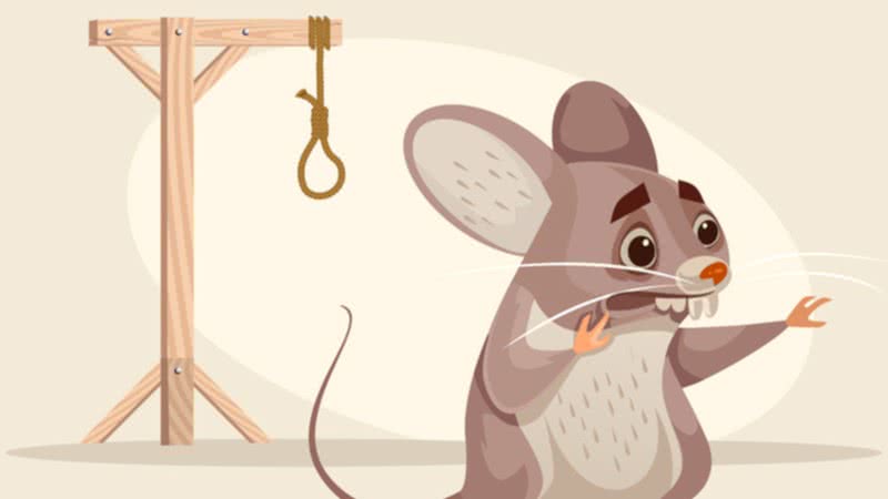 Imagem ilustrativa de um rato e uma forca - Shutterstock