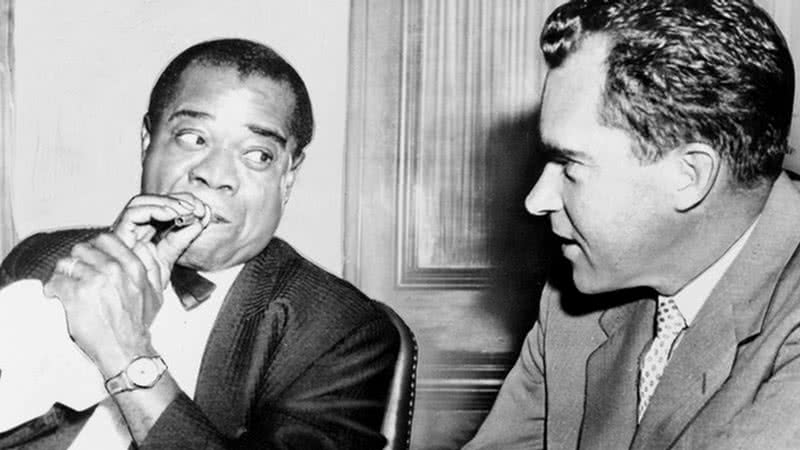 Nixon e Armstrong se encontraram em 1958, no Aeroporto Internacional John F. Kennedy - U.S. Library of Congress