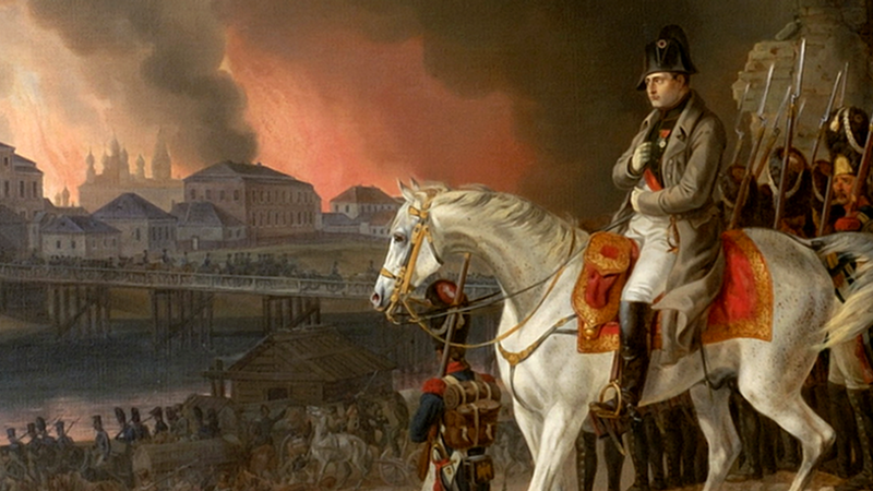 Pintura que retrata Napoleão Bonaparte