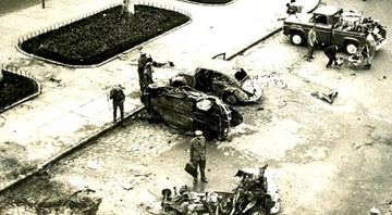 Explosão em frente à sede do Dops, 1968  - Reprodução / Superior Tribunal Militar/ Integra-JMU