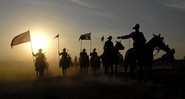 Representação da batalha de Bersebá, durante o aniversário do conflito - Getty Images