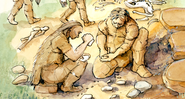 Reconstrução da vida no paleolítico - Getty Images
