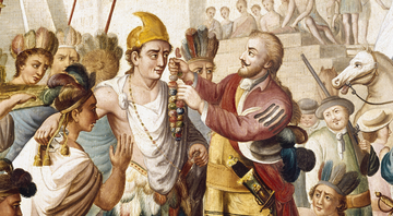 Primeiro encontro entre Montezuma e Hernán Cortez - Getty Images