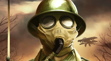 Soldado usando máscara de gás - Arquivo AH