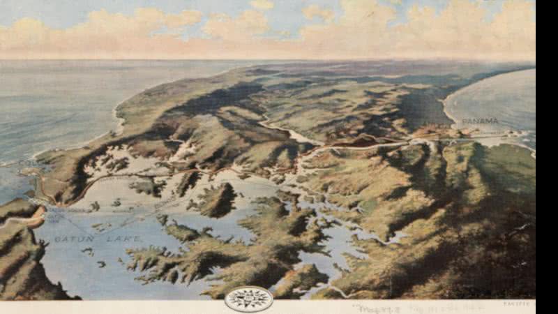 Canal do Panamá no fim de sua primeira ampliação (1912) - Wikimidia Commons