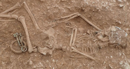 Um dos esqueletos encontrados - Reprodução/ Universidade de Sheffield