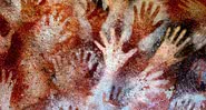 Arte rupestre na caverna Cueva de Las Manos, na argentina. - Getty Images