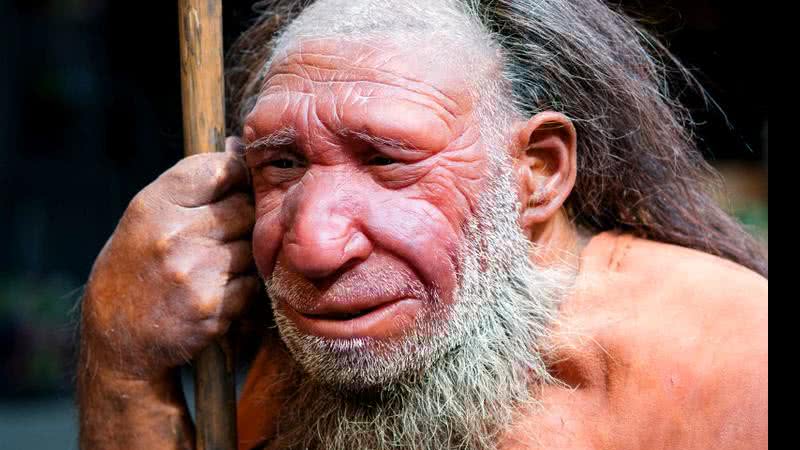 Reconstrução de um neandertal no museu de Mettmann, na Alemanha - Getty Images