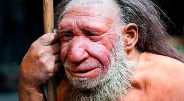 Reconstrução de um neandertal no museu de Mettmann, na Alemanha - Getty Images