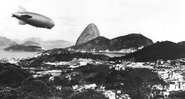 LZ 127 Graf Zeppelin sobrevoando o Rio de Janeiro - Reprodução